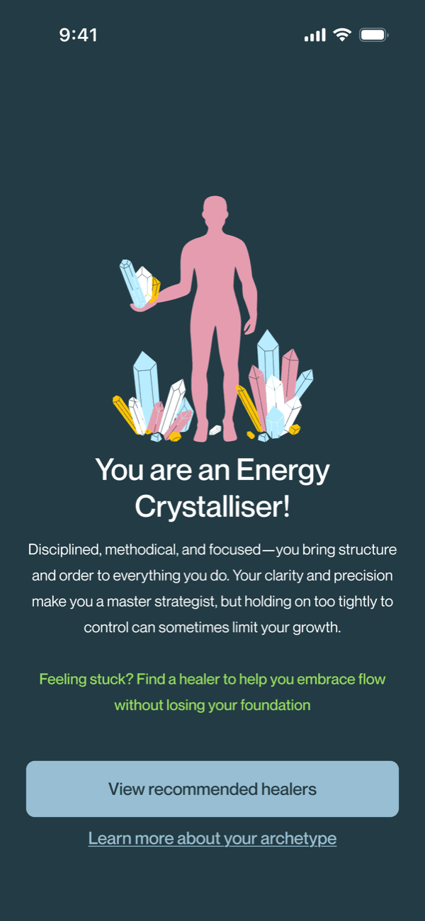 OOMA app — You are an Energy Crystalliser