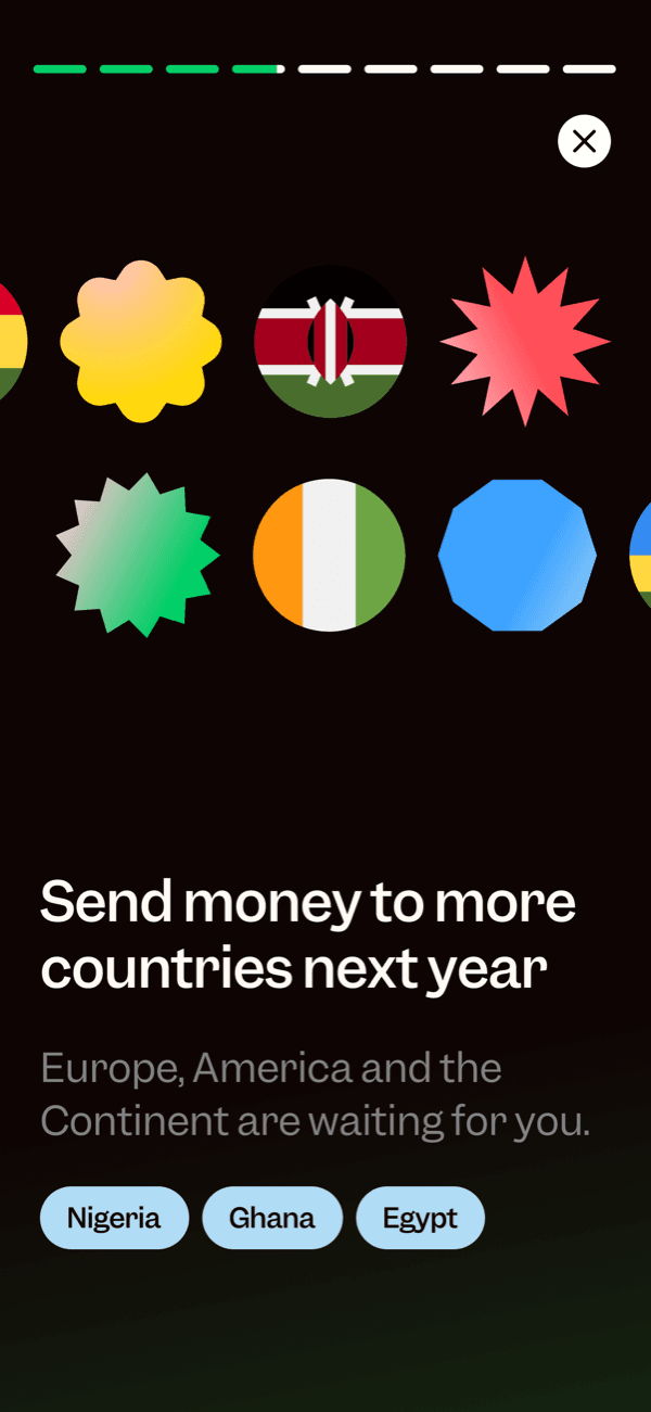 Postcards — Send money to more countries next year